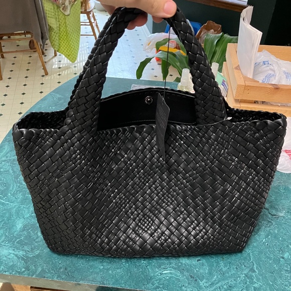 FALOR Firenze Hand Woven Leather Made in Italy  XL Tote Handbag CottageCore - Picture 1 of 7